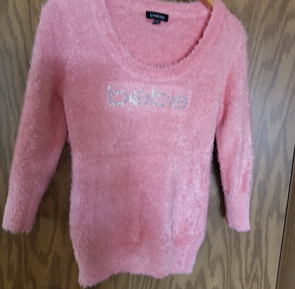 Bebe Soft Pink Fuzzy Sweater